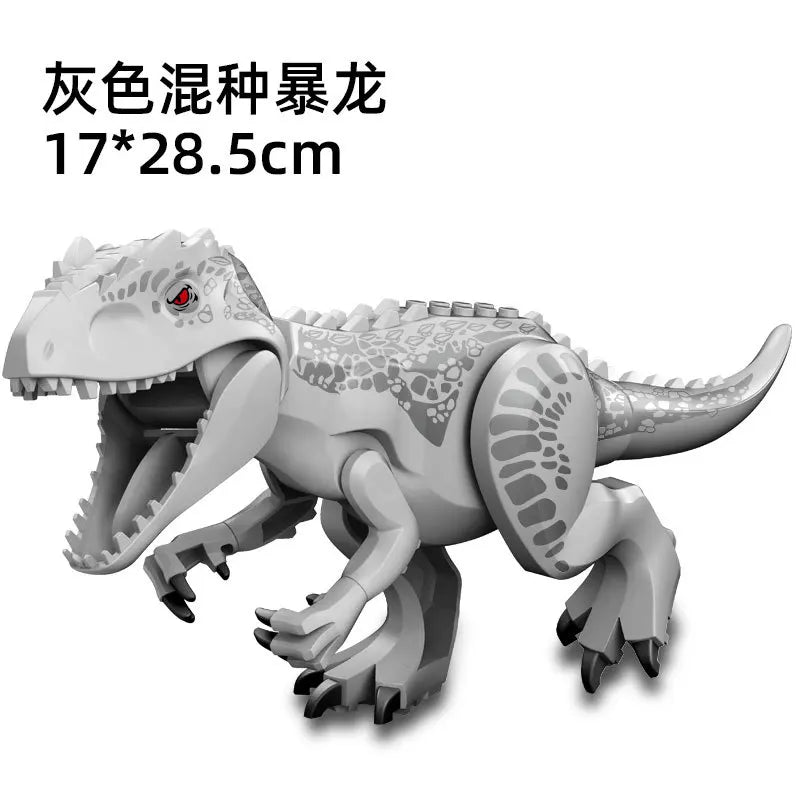 Jurassic World 3 Brutal Raptor Building Blocks – Tyrannosaurus, Indominus, and I-Rex Dinosaur Toy for Kids