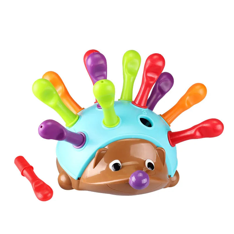 Hedgehog Insert Educational Toy – Montessori Toy for Children, Focused on Fine Motor Skills and Hand-Eye Coordination