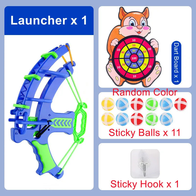 Montessori Sticky Ball Dartboard Slingshot Target – Kids Indoor & Outdoor Catapult Throwing Game