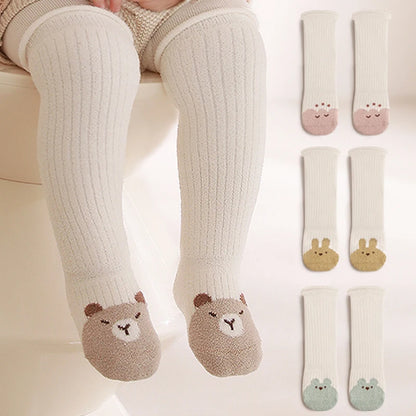 Winter New Thickened Warm Coral Fleece Baby Long Socks - Newborn & Kids Cute Warmer Knee Socks for Girls & Boys | Boneless Socks for 0-5Y