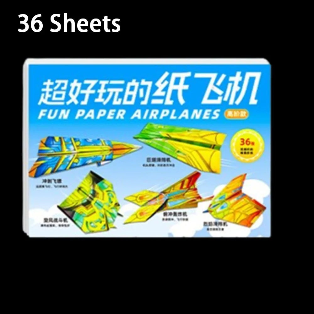 Montessori Origami Airplane Set 36 Sheets DIY Puzzle Thinking Training Educational Toy