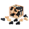 3D Luban Interlocking Wooden Cube Puzzle - Educational Brain Teaser Toy for Kids (Ages 6+)