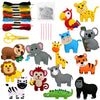 Kids Sewing Kit 14-Piece Woodland Felt Animals DIY Craft Set for Beginners Educational Sewing Toy