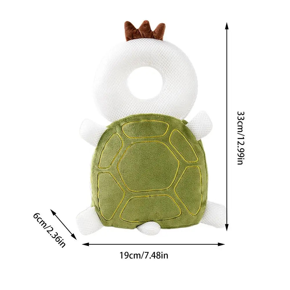 Baby Head Protector – Toddler Safety Cushion with Cartoon Turtle Backpack, Soft Cotton Fall Protection Pad