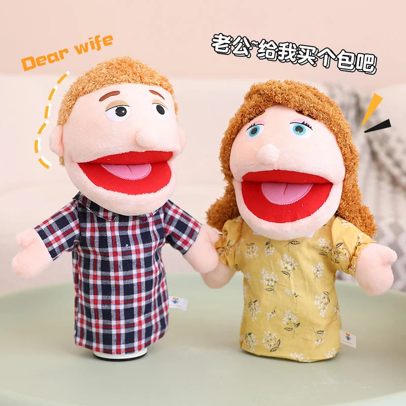 28-33cm Kids Plush Finger and Hand Puppets, Role Play Bedtime Story Toys for Boys and Girls