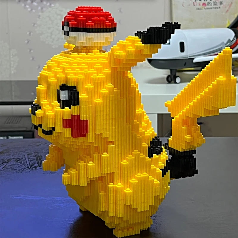 5210 Particle Pokemon Pikachu Micro Building Blocks – Anime Figure, Mini Bricks Model, Decompression Toy for Kids
