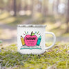 Thank You Teacher Enamel Coffee Mug – 'Without Teachers Like You' Printed Coffee Cup, 3.14 x 3.35 in (8 x 8.5 cm) Teacher Gift