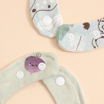 4pcs Soft Cotton Baby Bibs – Adjustable Bandana Burp Cloths for Newborns & Toddlers - Kidzy Market