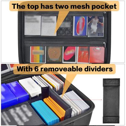 Trading Card Case Storage Box – Deck Holder for 2700+ Standard Cards, TCG Travel Organizer