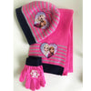 Disney Frozen Elsa and Anna Winter Accessories Set – 3-Piece Scarf, Hat, and Gloves for Kids, Keep Warm Knitting Woolen Yarn Cap
