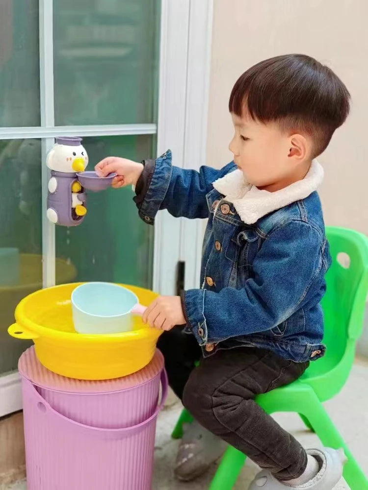 Cute Duck and Elephant Baby Bath Toy – Water Spinner with Suction Cup