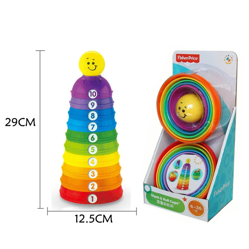 Baby Stacking Cup Rainbow Number Sorting Montessori Toy