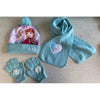 Disney Frozen Elsa and Anna Winter Accessories Set – 3-Piece Scarf, Hat, and Gloves for Kids, Keep Warm Knitting Woolen Yarn Cap