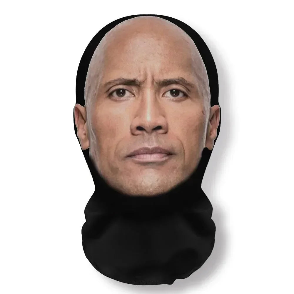 3D Seamless Kids Face Mask – Funny Celebrity Printed Ice Silk Sunscreen Head Scarf, Full-Face Neck Gaiter for Halloween Cosplay & Outdoor Sports (1-Pack)