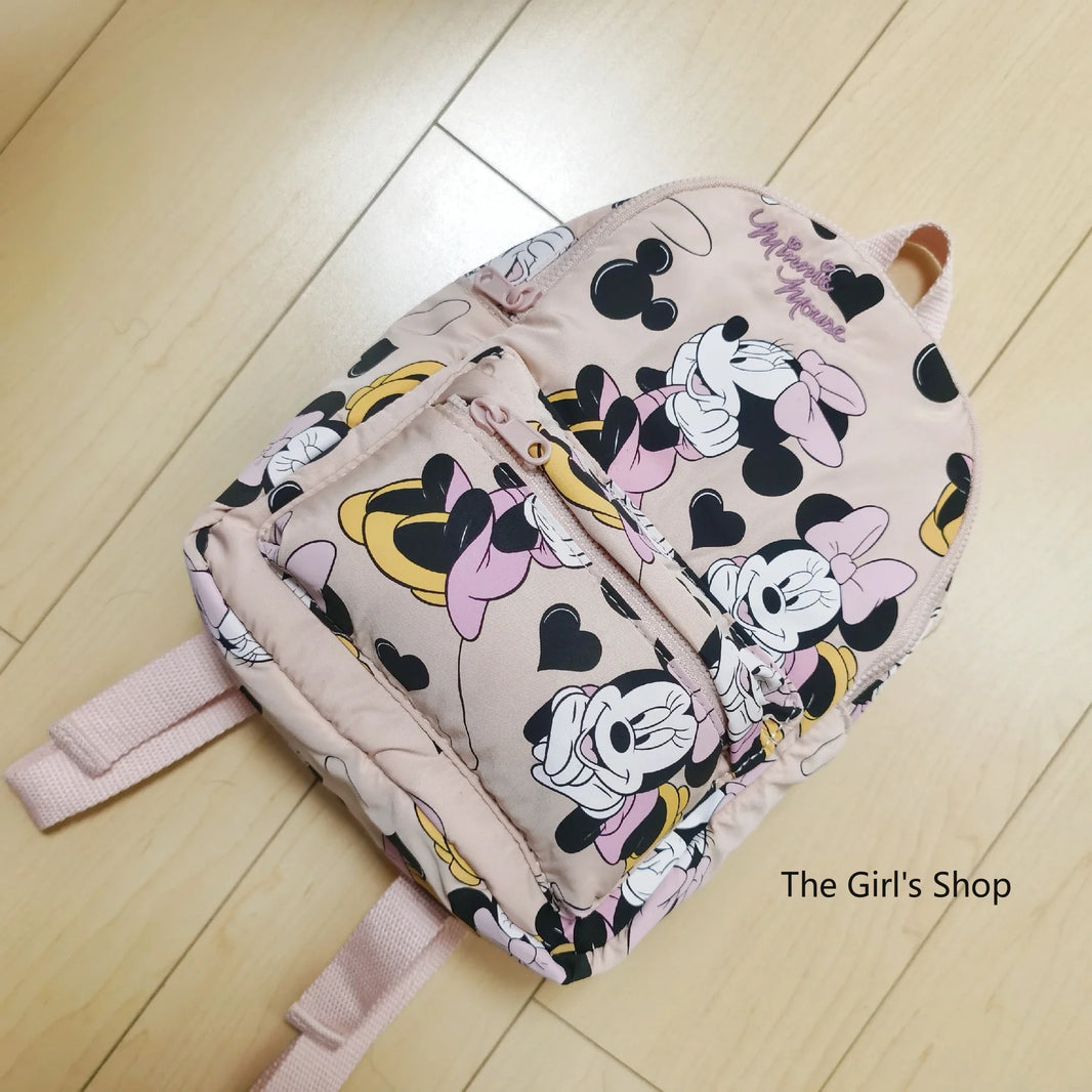 Disney Minnie New Original Fashion Girls Backpack – High Quality, Large Capacity Cute Children's School Bag, Luxury Brand Backpack - Kidzy Market
