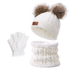 Kids’ Winter Hat, Scarf & Gloves Set – Warm Knitted Beanie & Neck Warmer for Boys & Girls (Ages 1-8)