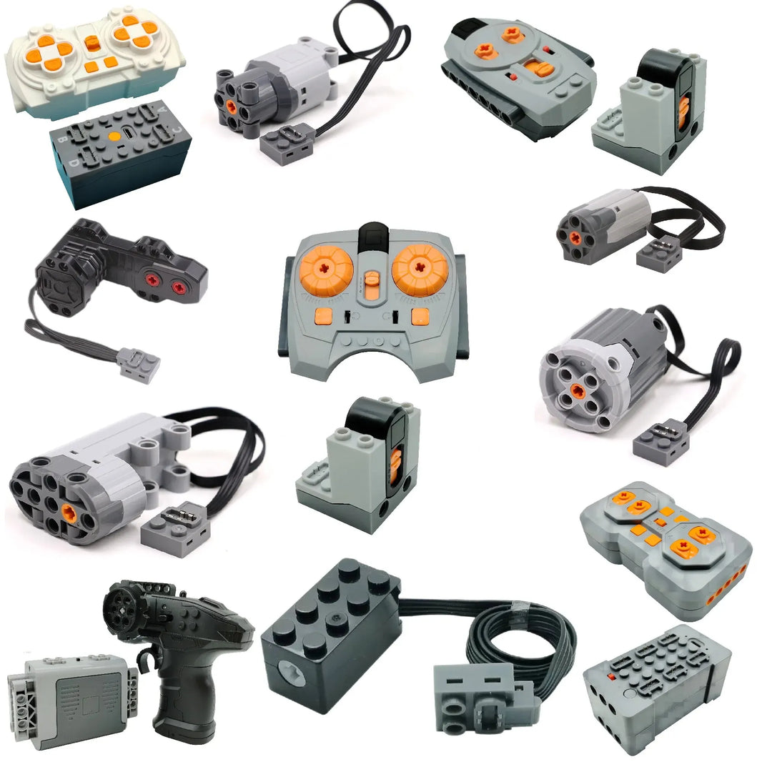 Technical MOC Micro Motor Kit – RC Power Functions Accessories for DIY Car Building Blocks