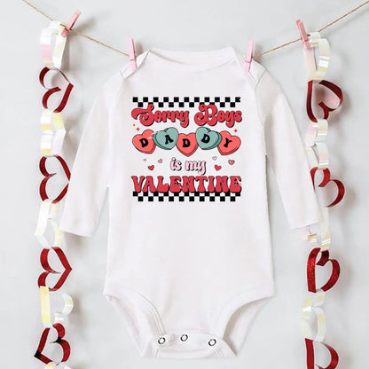“Mommy and Daddy’s Little Valentine” – Cute Baby Romper, Newborn Long Sleeve Bodysuit, Valentine’s Day Toddler Jumpsuit