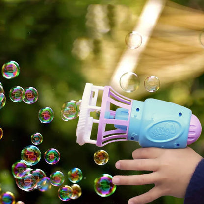 2-in-1 Automatic Bubble Machine & Bubble Gun for Kids - Outdoor Party Toy Birthday Gift
