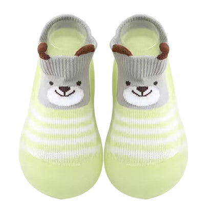 Baby Non-Slip Floor Socks – Animal Pattern Cotton Shoes with Silicone Sole (Breathable & Cute for Toddlers)