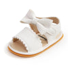 Meckior Summer Baby Shoes – Toddler Flats, Soft Rubber Sole Anti-Slip Bowknot Crib First Walker Sandals for Boys & Girls
