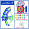 Montessori Sticky Ball Dartboard Slingshot Target – Kids Indoor & Outdoor Catapult Throwing Game