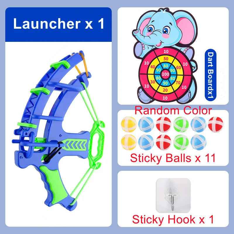 Montessori Sticky Ball Dartboard Slingshot Target – Kids Indoor & Outdoor Catapult Throwing Game