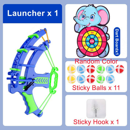 Montessori Sticky Ball Dartboard Slingshot Target – Kids Indoor & Outdoor Catapult Throwing Game