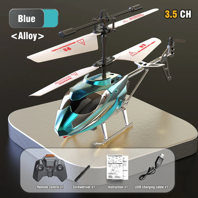 3.5CH RC Helicopter with Lights – Fall Resistant XK913 Remote Control Toy for Kids