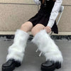 Women Faux Fur Leg Warmers - Fall Leggings for Jk Boots, Stockings, Girls Lolita Punk Boot Cover | Harajuku Fur Foot Warming Cover