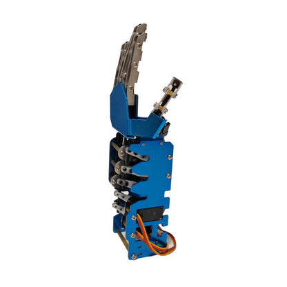5 DOF Robotic Hand, Humanoid Metal Manipulator Arm with Servos, Left/Right Hand for Arduino, Programmable Robot Kit