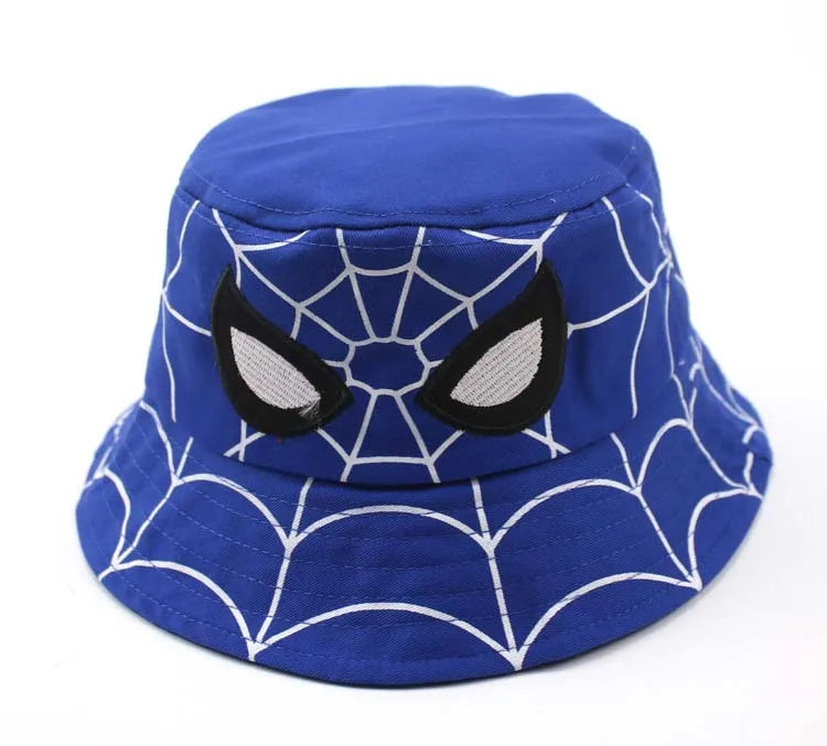 Kids Spider Cartoon Bucket Hat - Sun Fisherman Cap for Boys & Girls, Ages 2-7, One Size (52–53 cm / 20.5–20.9 in)