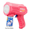 Dinosaur Bubble Machine — Automatic Battery-Powered Bubble Gun for Kids, LED Lights, 360° Rotating, Portable