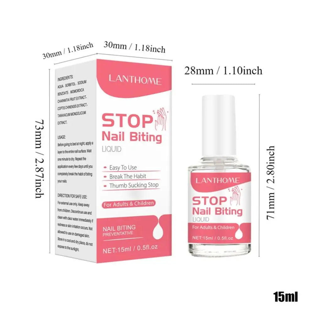 Stop Nail Biting Polish for Kids and Adults, Effective Thumb Sucking Prevention, Safe Bitter Taste Nail Care