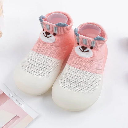 Baby Socks Shoes – Cute Cartoon Boy & Girl Infant Shoes, Soft Rubber Sole First Walker Booties for Toddlers