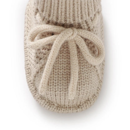 Fashion Infant Baby Boy Socks Shoes Pure Color Anti-Slip Knit Newborn Girls Floor First Walkers Casual Outdoor Booties