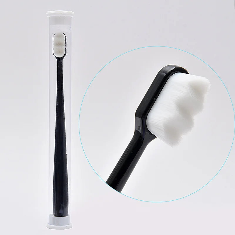 Eco-Friendly Ultra-Fine Soft Bristle Manual Toothbrush for Adults & Kids - Deep Cleaning with Flat & Wave Head for Oral Care