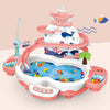 Children’s Magnetic Fishing Puzzle – Rechargeable Rotating Disc, Music Slide Game, Parent-Child Interactive Learning Toy