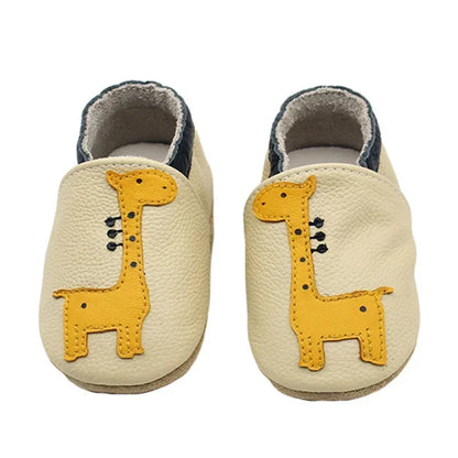 Toddler Baby Shoes – Newborn Infant Boys & Girls Soft Genuine Cowhide Moccasins, First Walkers, Skid-Proof (0-24M)