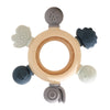 1pc Baby Teether Music Rattle - Animal Crochet Rattle, Elephant & Giraffe Wooden Ring, Babies Gym Montessori Children’s Toys
