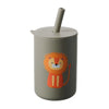 Baby Feeding Drinkware Straw Cup, Cartoon Learning Feeding Cup, Food Grade Silicone Toddler Water Bottle, BPA-Free Tableware