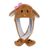 MINISO Cute Bunny Ear Plush Beanie - Moving Rabbit Ears Winter Knit Hat for Women & Girls, Fits 55–60 cm (21.7–23.6 in)