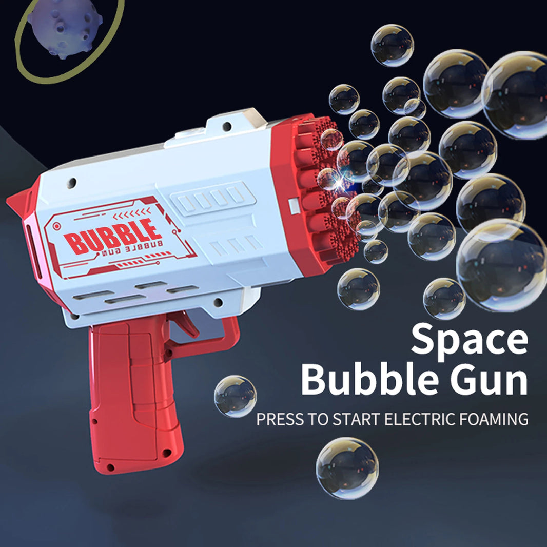 40-Hole Bubble Gun Machine with LED Lights – Automatic Bubble Blower Toy for Kids, Toddlers & Adults