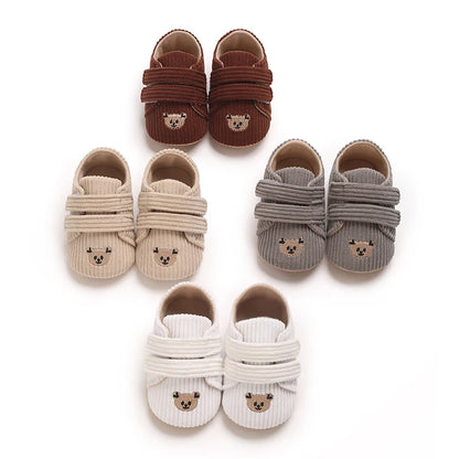 Baby Mid Top Sneakers Classic Solid Color Casual Shoes Non-Slip Rubber Sole Beginner's Children's Shoes