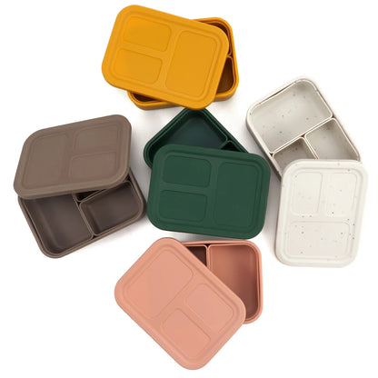 Customized Baby Silicone Feeding Bowl with Lid – Leak-Proof Lunch Box, Detachable Dishes Plate, Microwave Safe Tableware