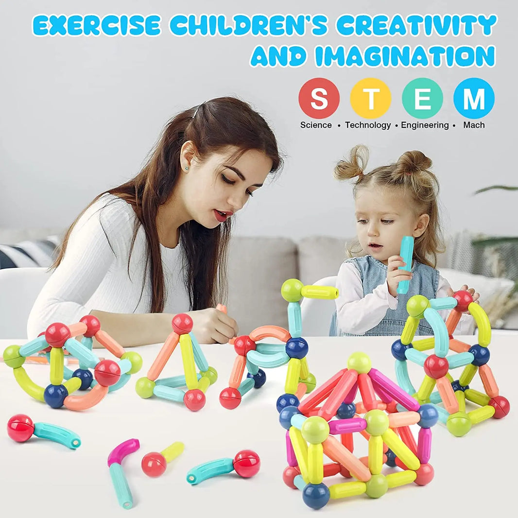 Magnetic Sticks Building Blocks Montessori Educational Toy