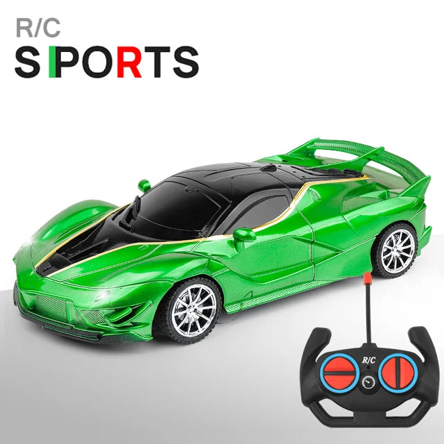 1/18 RC Car with LED Lights and 2.4G Remote Control High-Speed Drift