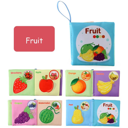 Cloth Baby Learning Books – Colorful Fabric Touch-and-Feel Books with Crinkle Sounds for Halloween, Thanksgiving, and Christmas