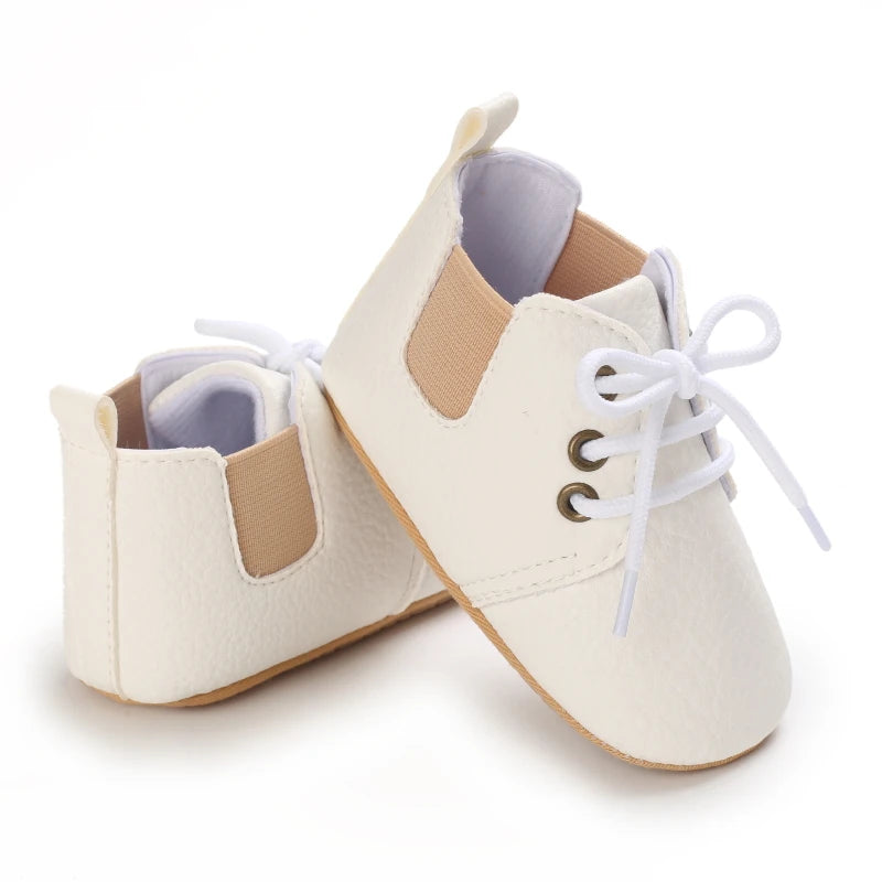New Baby Shoes Retro Leather Boy Girl Multicolor Toddler Rubber Sole Anti-Slip First Walkers Infant Moccasins