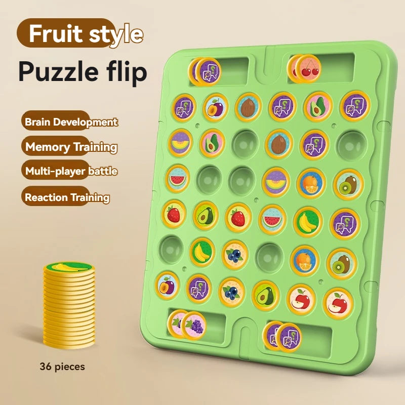 Animal Flip Chess Board Game – Classic Strategy Puzzle, Cognitive Parent-Child Interactive Game, Christmas Party Toy